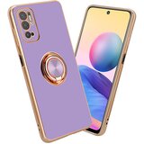 Cadorabo Xiaomi v sijajni svetlobi vijolični - zlato z obročem silikonski/TPU ovitek z zaščito pred kamero in držalom za magnetni avtomobil, (20617695) | Shoptok.si