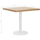 Bistro stol svjetlosmeđi 80 x 80 cm MDF | shoptok.hr