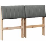  Tapecirani uzglavlje Tamno siva 120 cm Čvrsto borovo drvo | shoptok.hr