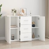  Komoda bijela 91 x 29,5 x 65 cm od konstruiranog drva | shoptok.hr