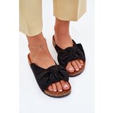 Boto Women's Cork Sole Sandals With Bow Black Seressa | Shoptok.si
