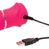 Happy Rabbit Thrusting - vibrator za zabadanje s klitorisnom polugom na baterije (ružičasti) | shoptok.hr
