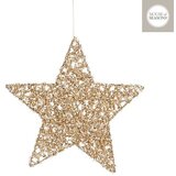 Novogodišnja dekor zvezda Hanging ornament star 25cm 1162439 - Champagne - EDL  Novogodišnja dekor zvezda Hanging ornament star 25cm 1162439 - Champagne - EDL Slike