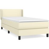 Maison Chic Box spring postelja - Vzmetna postelja z vzmetnico krem 100x200 cm umetno usnje SL14090, (21907053) Cene