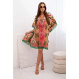 Kesi Włoski Women's beach poncho with V-neckline green | shoptok.hr