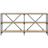  Konzolni stol boja hrasta sonome 160x30x75 cm od drva i željeza | shoptok.hr