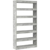 vidaXL Polica za knjige Siva Konstruirano drvo 100 x 30 x 198 cm | shoptok.hr
