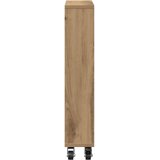  Uska kolica za pohranu boja hrasta 48x13x68cm konstruirano drvo | shoptok.hr