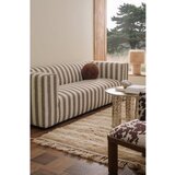 Ellos Home Rjava/kremno bela sedežna garnitura iz šenilje 220 cm Lisa – | Shoptok.si