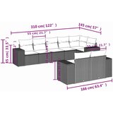  8-dijelni set vrtnih sofa s jastucima smeđi od poliratana | shoptok.hr