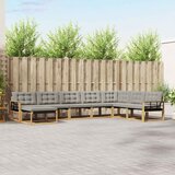  Set vanjskih sofa 8 kom. Bijela i svjetlosiva 406 x 247,5 x 73 cm | shoptok.hr