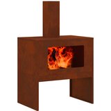  Kamin Smeđa 60 x 40 x 96 cm Čelik otporan na vremenske uvjete | shoptok.hr