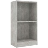 Maison Chic Knjižna omara - Knjižni regal betonsko siva 40x24x75 cm inženirski les, (21724751) Cene