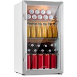 Klarstein Beersafe M Crystal White, hladilnik, 80 litrov, 3 police, panoramska steklena vrata, nerjaveče jeklo Cene