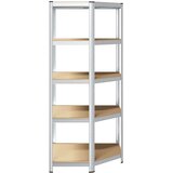  Kutna polica Srebrno 90 x 90 x 198 cm Konstruirano drvo - Srebrno 50/90 x 50/90 x 198 cm 1 | shoptok.hr