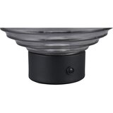 Tri O Črna/siva LED zatemnitvena namizna svetilka s steklenim senčnikom (višina 14,5 cm) Earl – | Shoptok.si