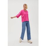 Marisse Women's Sweatshirt L-Bl-4609 Fuchsia u