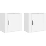 vidaXL Stenska nočna omarica 2 kosa bela 50x30x47 cm | Shoptok.si