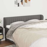  Uzglavlje s ušima tamnosivo 163x23x78/88 cm od tkanine | shoptok.hr