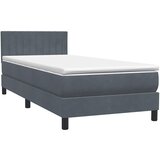 vidaXL Box spring krevet s madracem tamnosivi 80 x 220 cm baršunasti | shoptok.hr