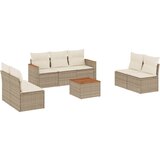 Maison Chic Seti vrtnega pohištva - Vrtna garnitura - Vrtni pohištvo set 8-delna z blazinami bež poli ratan, (21802256) | Shoptok.si
