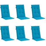  Jastuci za vrtne stolice 6 kom plavi 120 x 50 x 3 cm od tkanine | shoptok.hr