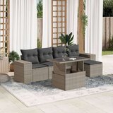 vidaXL 6-dijelni set vrtnih sofa od poliratana s jastucima svjetlosivi | shoptok.hr