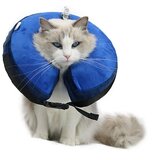 INF Napihljiva ovratnica za hišne živali: mehka, nastavljiva in zaščitna podpora za vrat Blue L, (5000124636) | Shoptok.si