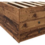  Okvir kreveta s pohranom s ladicama Staro drvo 80 x 200 cm Slike