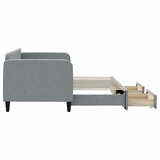  Dnevni krevet na razvlačenje svjetlosivi 80 x 200 cm od tkanine | shoptok.hr