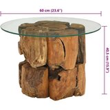  Stolić za kavu od masivne tikovine 60 cm | shoptok.hr