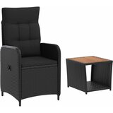  Set lounge namještaja za vrt 2 kom. Crna | shoptok.hr