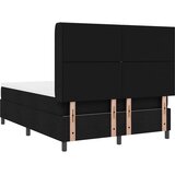  LED Box Spring Krevet s uzglavljem Crna 140 x 200 cm tkanina | shoptok.hr