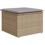 vidaXL set od 7 komada vrtnog namještaja s jastučićima bež Poly Rattan akacije, 2-sjedalna vrtna sofa s prostorom za pohranu i jastučićima bež Poly Rattan Cijene