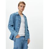 Koton Denim Shirt Jacket Pocket Detailed Buttoned Classic Collar | shoptok.hr