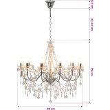  Luster s perlama srebrni 12 žarulja E14 | shoptok.hr