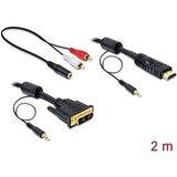 Delock dvi / hdmi / klinker adapterski kabel dvi-d 18+1-polni vtič\, hdmi-a vtič 2.00 m črna 84455 s feritnim jedrom\, pozlačeni konektorji dvi kabel, (20519351) Cene