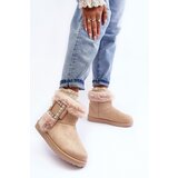 Boto Women's Insulated Buckle Boots Dulca Beige | Shoptok.si