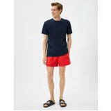 Koton Shorts Marine Shorts with a lace-up waist with pockets.