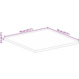 Stolna ploča 70x70x2,5 cm četvrtasta od masivnog drva bagrema | Shoptok.si