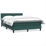 Box Spring krevet s madracem tamno zeleni 160x220 cm baršun | shoptok.hr