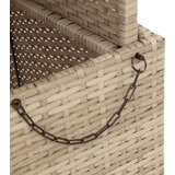 vidaXL Vrtni stol bež 110 x 110 x 71 cm od poliratana i drva bagrema | shoptok.hr