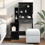  Toaletni stolić s ormarićem crni 80x35x132 cm | shoptok.hr