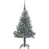  Umjetno Božićno Drvo s Snježnim Flokom i LED Svjetlom 120 cm | shoptok.hr