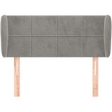  Uzglavlje s ušima svjetlosivo 83x23x78/88 cm baršunasto | shoptok.hr