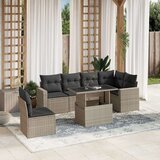  7-dijelni set vrtnih sofa svjetlosivi od poliratana | shoptok.hr