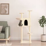 vidaXL Mačje drevo s praskalniki iz sisala krem 143 cm | Shoptok.si