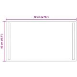  LED kupaonsko ogledalo s ogledalom *Transparent*an 70 x 40 cm | Eponuda.com