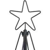 vidaXL božično stožčasto drevo z stojalom Črna 210 cm Jeklo | Shoptok.si