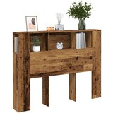 vidaXL Uzglavni ormarić staro drvo 140x18,5x102,5 cm konstruirano drvo | shoptok.hr